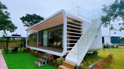 Maison a Capsule préfabriquée de luxe hôtel haut de gamme
